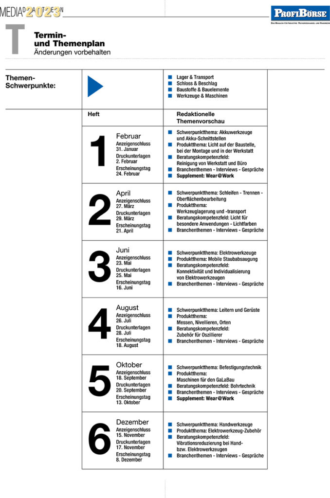 ProfiBoerse Mediadaten ab 01.10.2023